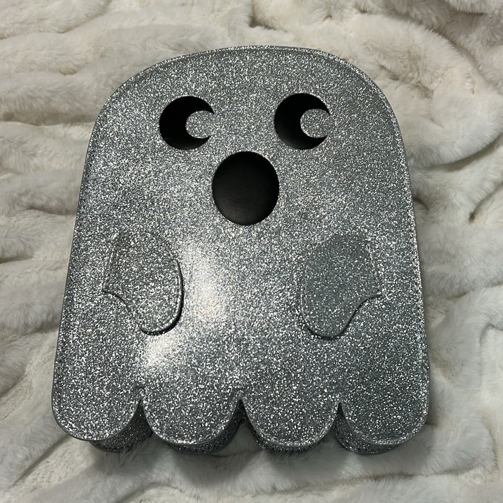 PRICE IS FIRM - Fine By Me Silver Glittery Ghost Crossbody - Picture 7 of 10